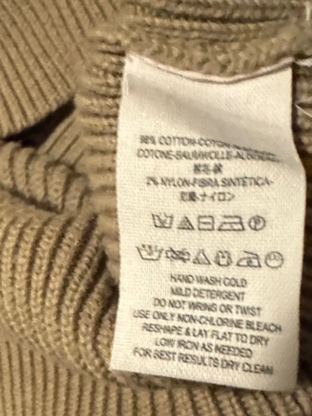 Free People ALLURE COTTON V-Neck Ribbed Pullover in Camel